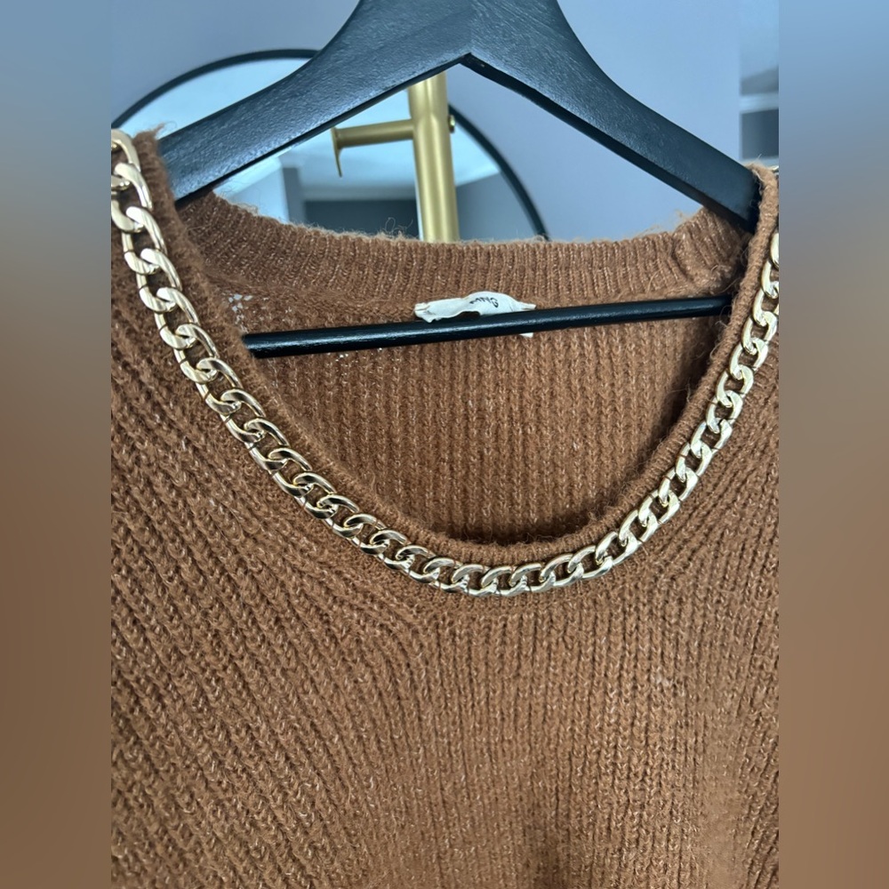 Mango Chain Accent  Sweater - Picture 4 of 5